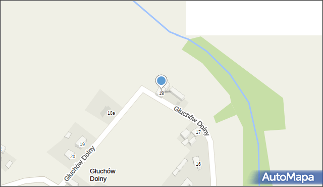 Głuchów Dolny, Głuchów Dolny, 18, mapa Głuchów Dolny