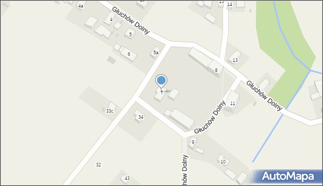 Głuchów Dolny, Głuchów Dolny, 7, mapa Głuchów Dolny