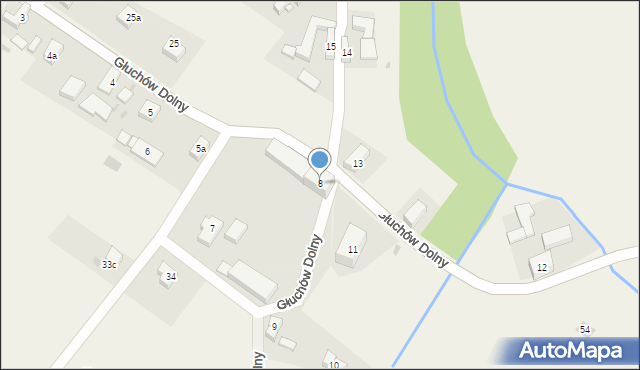 Głuchów Dolny, Głuchów Dolny, 8, mapa Głuchów Dolny