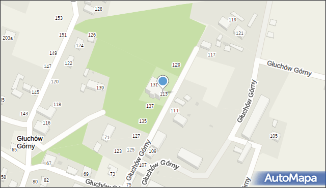 Głuchów Górny, Głuchów Górny, 113, mapa Głuchów Górny