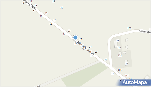 Głuchów Górny, Głuchów Górny, 16, mapa Głuchów Górny