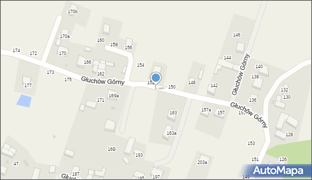 Głuchów Górny, Głuchów Górny, 165, mapa Głuchów Górny