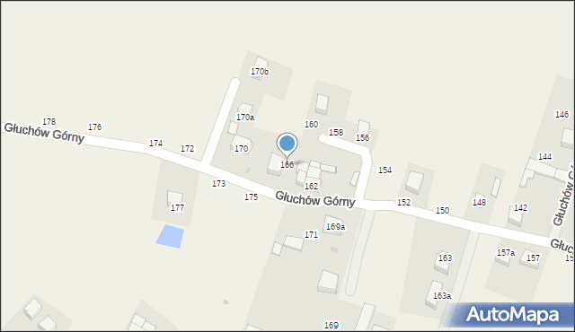 Głuchów Górny, Głuchów Górny, 166, mapa Głuchów Górny