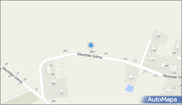 Głuchów Górny, Głuchów Górny, 178, mapa Głuchów Górny