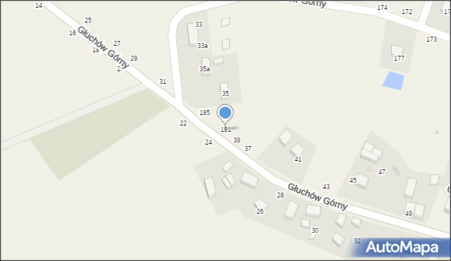 Głuchów Górny, Głuchów Górny, 181, mapa Głuchów Górny