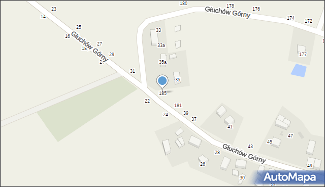 Głuchów Górny, Głuchów Górny, 185, mapa Głuchów Górny