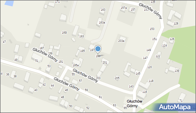 Głuchów Górny, Głuchów Górny, 199, mapa Głuchów Górny