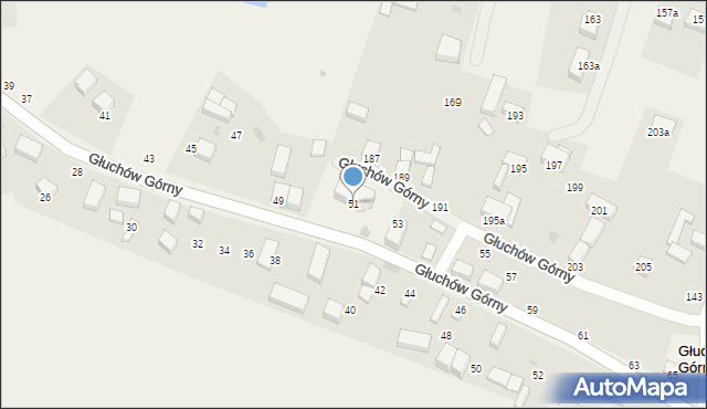 Głuchów Górny, Głuchów Górny, 51, mapa Głuchów Górny