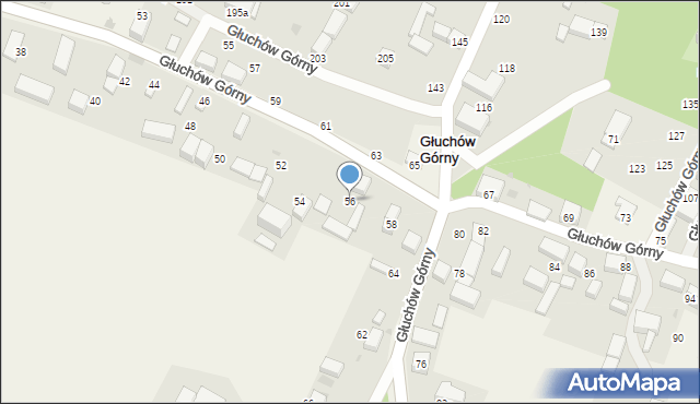 Głuchów Górny, Głuchów Górny, 56, mapa Głuchów Górny