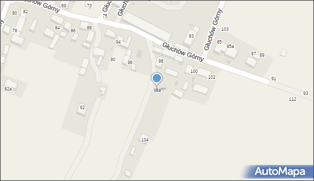 Głuchów Górny, Głuchów Górny, 98a, mapa Głuchów Górny