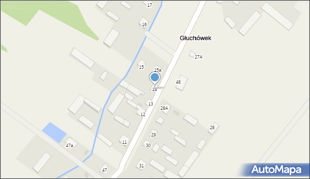 Głuchówek, Głuchówek, 14, mapa Głuchówek