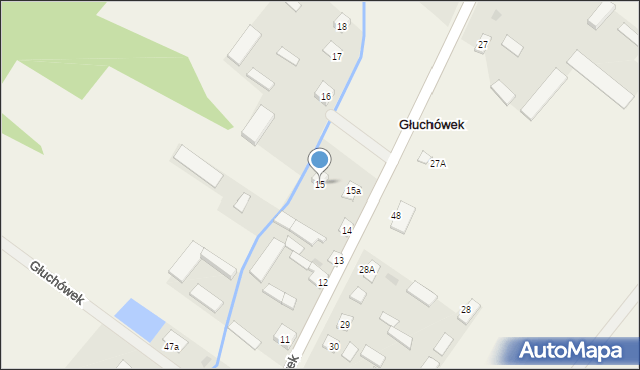 Głuchówek, Głuchówek, 15, mapa Głuchówek