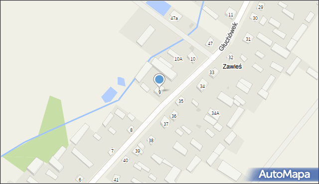 Głuchówek, Głuchówek, 9, mapa Głuchówek
