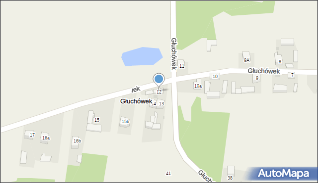 Głuchówek, Głuchówek, 12, mapa Głuchówek