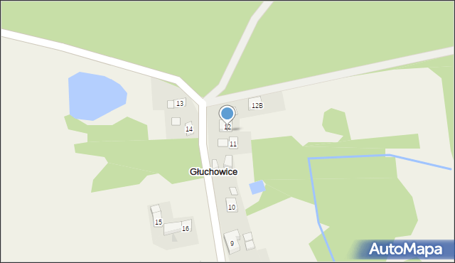 Głuchowice, Głuchowice, 12a, mapa Głuchowice