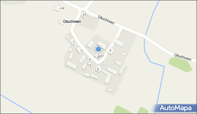 Głuchowo, Głuchowo, 10, mapa Głuchowo