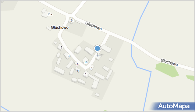 Głuchowo, Głuchowo, 9, mapa Głuchowo