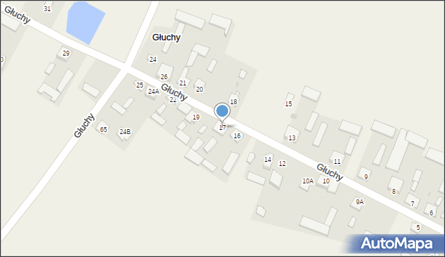 Głuchy, Głuchy, 17, mapa Głuchy