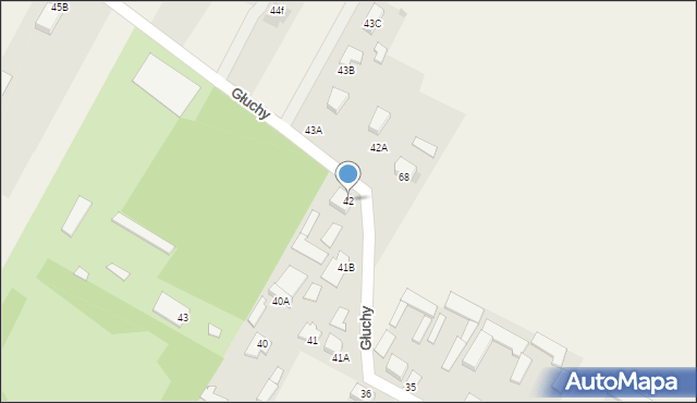 Głuchy, Głuchy, 42, mapa Głuchy