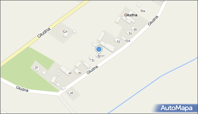 Głudna, Głudna, 52, mapa Głudna