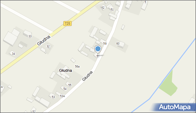 Głudna, Głudna, 57, mapa Głudna