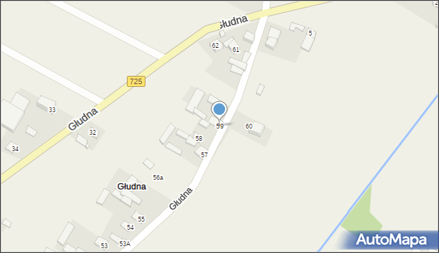 Głudna, Głudna, 59, mapa Głudna