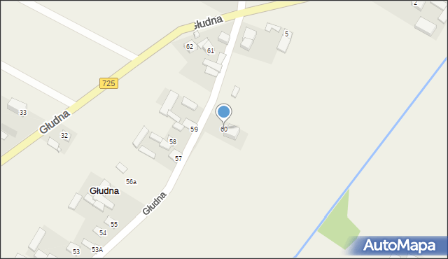 Głudna, Głudna, 60, mapa Głudna