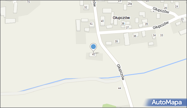 Głupczów, Głupczów, 42, mapa Głupczów