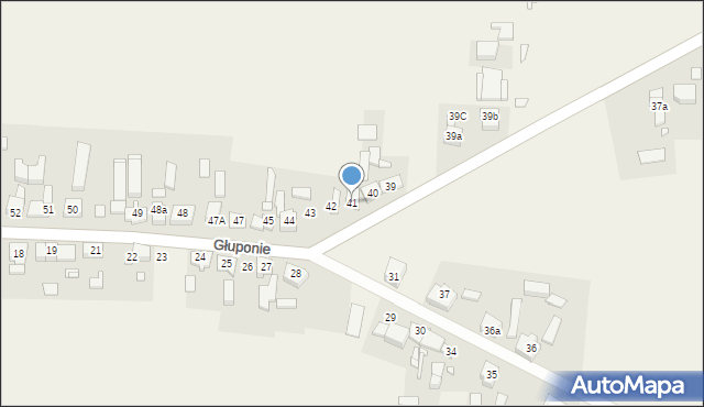 Głuponie, Głuponie, 41, mapa Głuponie