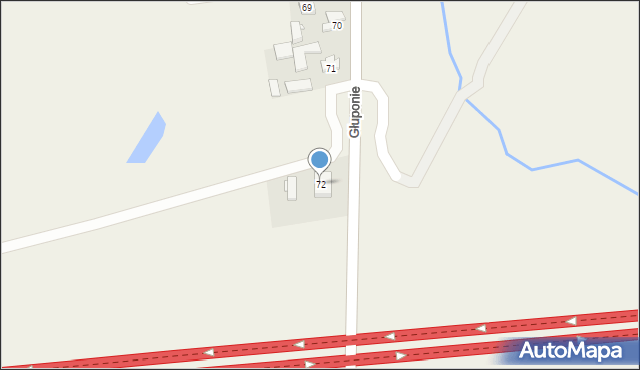 Głuponie, Głuponie, 72, mapa Głuponie