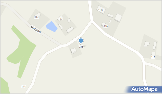 Głusino, Głusino, 23B, mapa Głusino