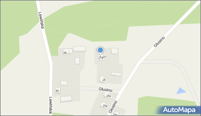 Głusino, Głusino, 27A, mapa Głusino