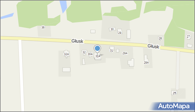Głusk, Głusk, 31A, mapa Głusk