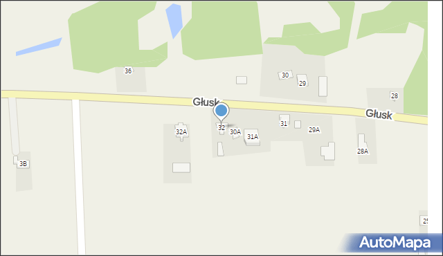 Głusk, Głusk, 32, mapa Głusk