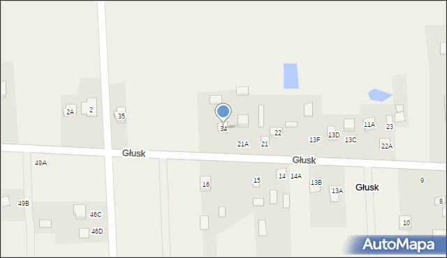 Głusk, Głusk, 34, mapa Głusk