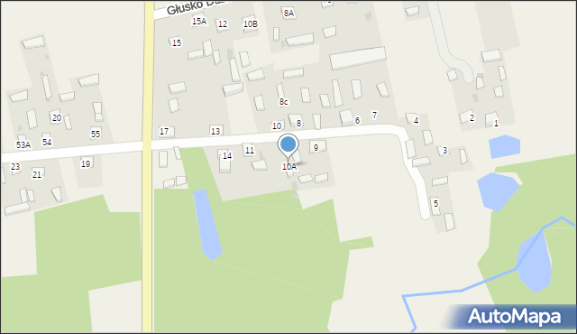 Głusko Duże, Głusko Duże, 10A, mapa Głusko Duże