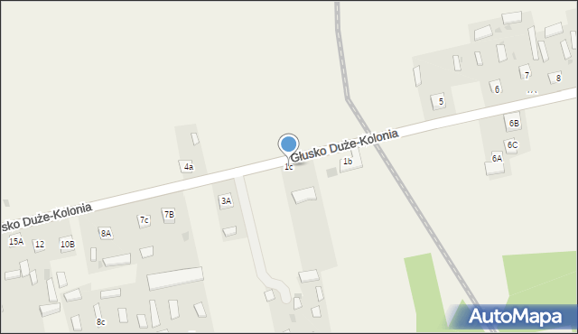 Głusko Duże, Głusko Duże, 1c, mapa Głusko Duże