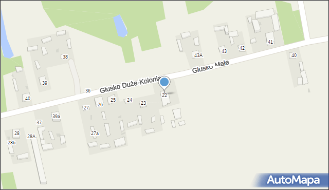 Głusko Duże-Kolonia, Głusko Duże-Kolonia, 22, mapa Głusko Duże-Kolonia