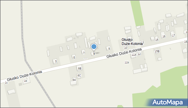 Głusko Duże-Kolonia, Głusko Duże-Kolonia, 8, mapa Głusko Duże-Kolonia