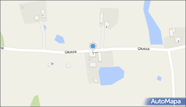 Głusza, Głusza, 3, mapa Głusza