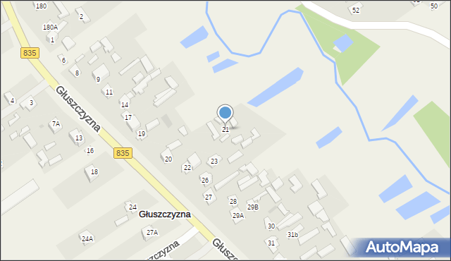 Głuszczyzna, Głuszczyzna, 21, mapa Głuszczyzna