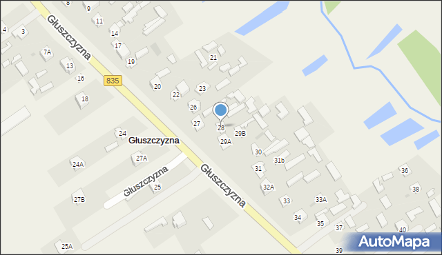 Głuszczyzna, Głuszczyzna, 28, mapa Głuszczyzna