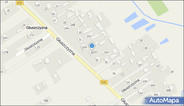 Głuszczyzna, Głuszczyzna, 33, mapa Głuszczyzna