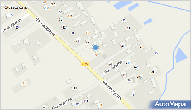 Głuszczyzna, Głuszczyzna, 39, mapa Głuszczyzna
