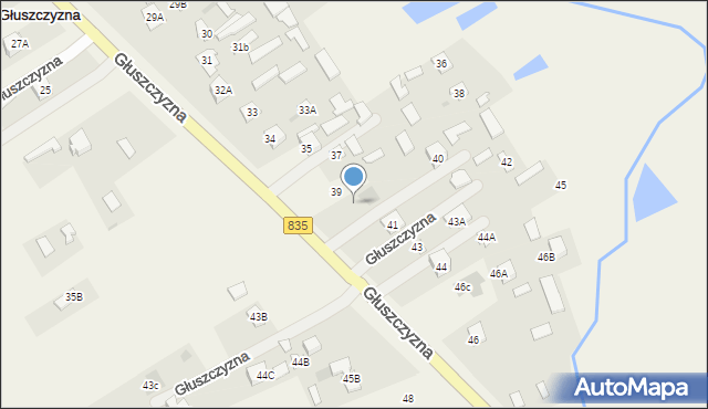 Głuszczyzna, Głuszczyzna, 40A, mapa Głuszczyzna