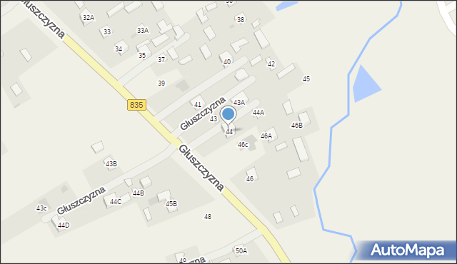 Głuszczyzna, Głuszczyzna, 44, mapa Głuszczyzna