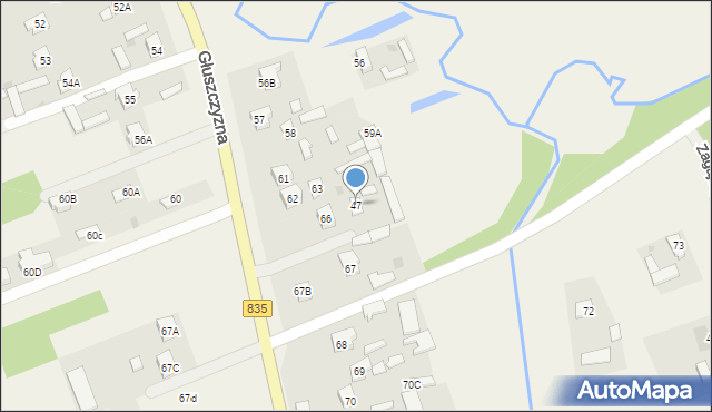 Głuszczyzna, Głuszczyzna, 47, mapa Głuszczyzna