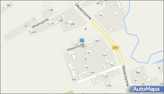 Głuszczyzna, Głuszczyzna, 50B, mapa Głuszczyzna