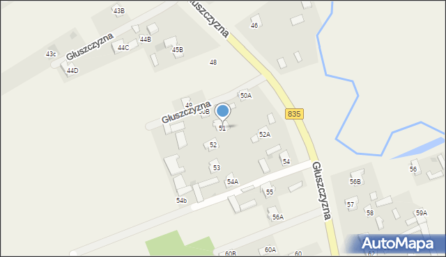 Głuszczyzna, Głuszczyzna, 51, mapa Głuszczyzna