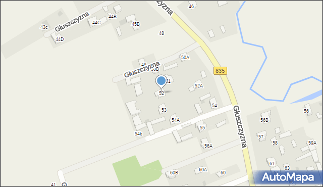 Głuszczyzna, Głuszczyzna, 52, mapa Głuszczyzna